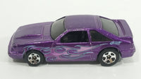 2009 Hot Wheels Mustang 45th Anniversary '92 Ford Mustang Dark Purple Die Cast Toy Car Vehicle