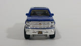 2014 Matchbox MBX Explorers 2014 Chevy Silverado 1500 Truck Blue Die Cast Toy Car Vehicle