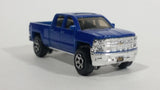 2014 Matchbox MBX Explorers 2014 Chevy Silverado 1500 Truck Blue Die Cast Toy Car Vehicle