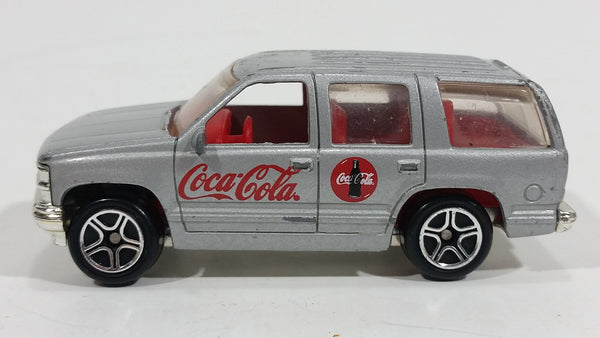 2001 Matchbox Coca-Cola Coke Soda Pop '97 Chevy Tahoe Silver Die Cast Toy SUV Car Vehicle - Treasure Valley Antiques & Collectibles