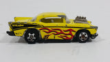 HTF 1995+ Hot Wheels '57 Chevy "Badass" Yellow Die Cast Toy Muscle Car Vehicle - Treasure Valley Antiques & Collectibles