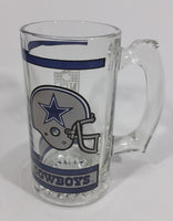 Dallas Cowboys NFL Football Team 5 1/2" Tall Clear Glass Beer Mug Sports Collectible - Treasure Valley Antiques & Collectibles