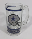 Dallas Cowboys NFL Football Team 5 1/2" Tall Clear Glass Beer Mug Sports Collectible - Treasure Valley Antiques & Collectibles