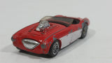 2001 Hot Wheels Austin Healey Red White Convertible Die Cast Toy Car Vehicle