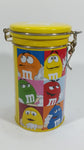 2013 Mars M & M Chocolate Multi-Colored Candy Snack Sweets Yellow Metal Tin Canister