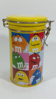 2013 Mars M & M Chocolate Multi-Colored Candy Snack Sweets Yellow Metal Tin Canister