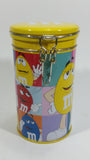 2013 Mars M & M Chocolate Multi-Colored Candy Snack Sweets Yellow Metal Tin Canister