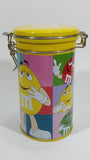 2013 Mars M & M Chocolate Multi-Colored Candy Snack Sweets Yellow Metal Tin Canister