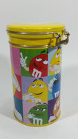 2013 Mars M & M Chocolate Multi-Colored Candy Snack Sweets Yellow Metal Tin Canister