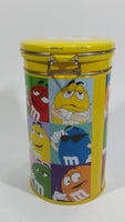 2013 Mars M & M Chocolate Multi-Colored Candy Snack Sweets Yellow Metal Tin Canister