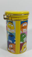 2013 Mars M & M Chocolate Multi-Colored Candy Snack Sweets Yellow Metal Tin Canister