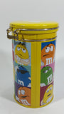 2013 Mars M & M Chocolate Multi-Colored Candy Snack Sweets Yellow Metal Tin Canister