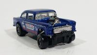 2014 Hot Wheels Workshop Performance '55 Chevy Bel Air Gasser Dark Blue Die Cast Toy Muscle Car Vehicle