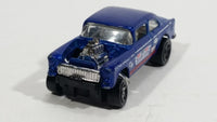 2014 Hot Wheels Workshop Performance '55 Chevy Bel Air Gasser Dark Blue Die Cast Toy Muscle Car Vehicle