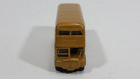 2008 Matchbox City Action Double Decker Bus Gold Die Cast Toy Car Public Transit Vehicle - Treasure Valley Antiques & Collectibles