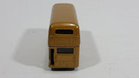 2008 Matchbox City Action Double Decker Bus Gold Die Cast Toy Car Public Transit Vehicle - Treasure Valley Antiques & Collectibles