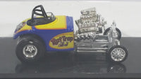 HTF Rare 2003 Hot Wheels 100% Hot Wheels Pure Hell "Rat Trap" Dark Blue and Yellow Die Cast Toy Dragster Car Vehicle In Case - Treasure Valley Antiques & Collectibles