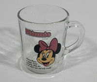 Walt Disney Minnie Mouse Cartoon Character Flirty Mickey's One and Only Crush Clear Glass Mug Collectible - Treasure Valley Antiques & Collectibles