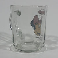 Walt Disney Minnie Mouse Cartoon Character Flirty Mickey's One and Only Crush Clear Glass Mug Collectible - Treasure Valley Antiques & Collectibles