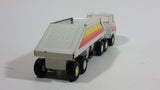 Vintage Tonka Semi Tractor Trailer Truck Gravel Hauler with Bottom Dumper Transport Rig White and Orange Pressed Steel Toy Car Vehicle