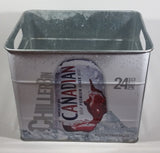 Molson Canadian Beer 24 Can White Metal Chiller Bin Promotional Advertising Collectible - Treasure Valley Antiques & Collectibles