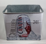 Molson Canadian Beer 24 Can White Metal Chiller Bin Promotional Advertising Collectible - Treasure Valley Antiques & Collectibles