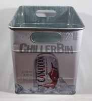 Molson Canadian Beer 24 Can White Metal Chiller Bin Promotional Advertising Collectible - Treasure Valley Antiques & Collectibles