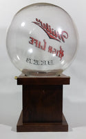 Vintage Miller High Life Beer Glass Globe Wooden Based Peanut Nut Dispenser Bar Collectible - Treasure Valley Antiques & Collectibles