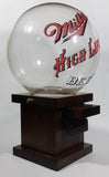 Vintage Miller High Life Beer Glass Globe Wooden Based Peanut Nut Dispenser Bar Collectible - Treasure Valley Antiques & Collectibles