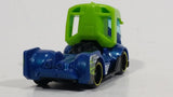 2017 Hot Wheels Legends of Speed Rig Heat Blue Lime Green Racing Truck Die Cast Toy Car Vehicle - Treasure Valley Antiques & Collectibles