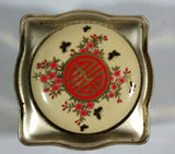 Chung Nam Tea Co. Ltd. Chinese Tea Pu Li Tea Red and Gold Scenic Butterfly Metal Tin Container - Treasure Valley Antiques & Collectibles