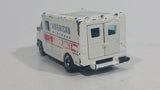 1989 Hot Wheels Workhorses American Ambulance White Die Cast Toy Car Emergency Paramedics Rescue Vehicle - Opening Rear Doors