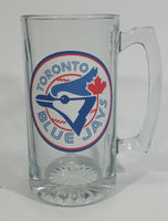 Toronto Blue Jays MLB Baseball Team Large Schooner Size 7" Clear Glass Mug Sports Collectible - Treasure Valley Antiques & Collectibles