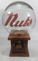 Vintage Glass Globe Wooden Based Peanut Nut Dispenser Bar Pub Lounge Collectible - Treasure Valley Antiques & Collectibles