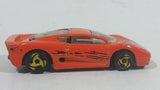 1997 Hot Wheels Street Beasts Jaguar XJ220 Orange Die Cast Toy Car Vehicle - Treasure Valley Antiques & Collectibles