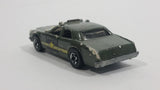 1989 Hot Wheels Color Racers Highway Patrol Dodge Monaco Dark Army Green Die Cast Toy Car Police Star Taxi Emergency Vehicle