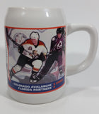 Rare 1996 NHL Ice Hockey Stanley Cup Championship Colorado Avalanche White Ceramic Beer Stein Mug Sports Collectible