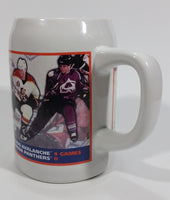 Rare 1996 NHL Ice Hockey Stanley Cup Championship Colorado Avalanche White Ceramic Beer Stein Mug Sports Collectible