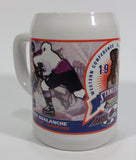 Rare 1996 NHL Ice Hockey Stanley Cup Championship Colorado Avalanche White Ceramic Beer Stein Mug Sports Collectible