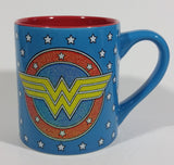 DC Comics Wonder Woman Super Hero Character Blue White Star 14 oz. Ceramic Coffee Mug - Treasure Valley Antiques & Collectibles