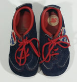 Very Rare Vintage 1970s Zero Gravity Pepsi Cola Soda Pop Toddler Baby Kid's Dark Blue Suede Shoes Collectible