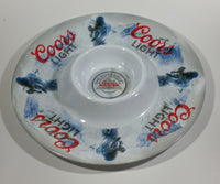 Coors Light Beer The Silver Bullet Football and Mountain Themed Plastic Nacho Food Serving Tray Platter - Treasure Valley Antiques & Collectibles