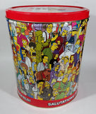 2003 The Simpsons Limited Edition Doritos Nacho Chips Large Round Tin Metal Canister Television Cartoon Collectible