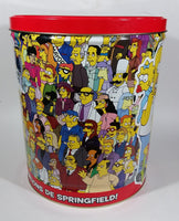 2003 The Simpsons Limited Edition Doritos Nacho Chips Large Round Tin Metal Canister Television Cartoon Collectible