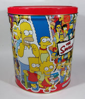 2003 The Simpsons Limited Edition Doritos Nacho Chips Large Round Tin Metal Canister Television Cartoon Collectible