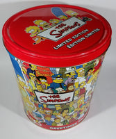 2003 The Simpsons Limited Edition Doritos Nacho Chips Large Round Tin Metal Canister Television Cartoon Collectible