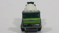 Vintage Yatming Cement Mixer Truck Dark Green Lime Green White Die Cast Toy Car Vehicle