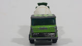 Vintage Yatming Cement Mixer Truck Dark Green Lime Green White Die Cast Toy Car Vehicle