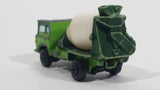 Vintage Yatming Cement Mixer Truck Dark Green Lime Green White Die Cast Toy Car Vehicle