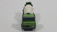 Vintage Yatming Cement Mixer Truck Dark Green Lime Green White Die Cast Toy Car Vehicle